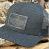 Union Standard Wood Patch Hats in Black Heather
