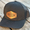 Cotton Gin Union Standard Wood Patch Hats in Black Heather.