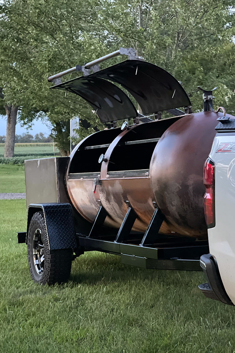 Barbecue smoker trailer best sale